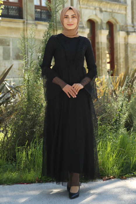 BLACK EVENING DRESS