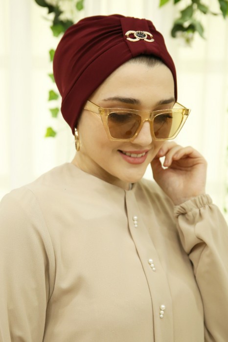 STONED INSTANT CLARET RED SCARF