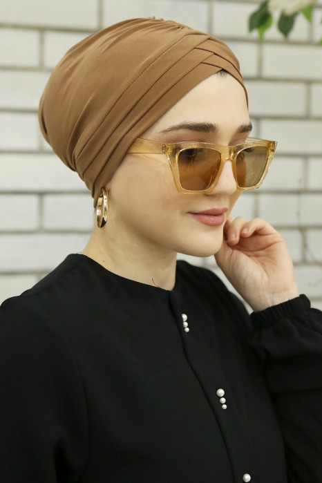 TAN COLOR TURBAN HIJAB