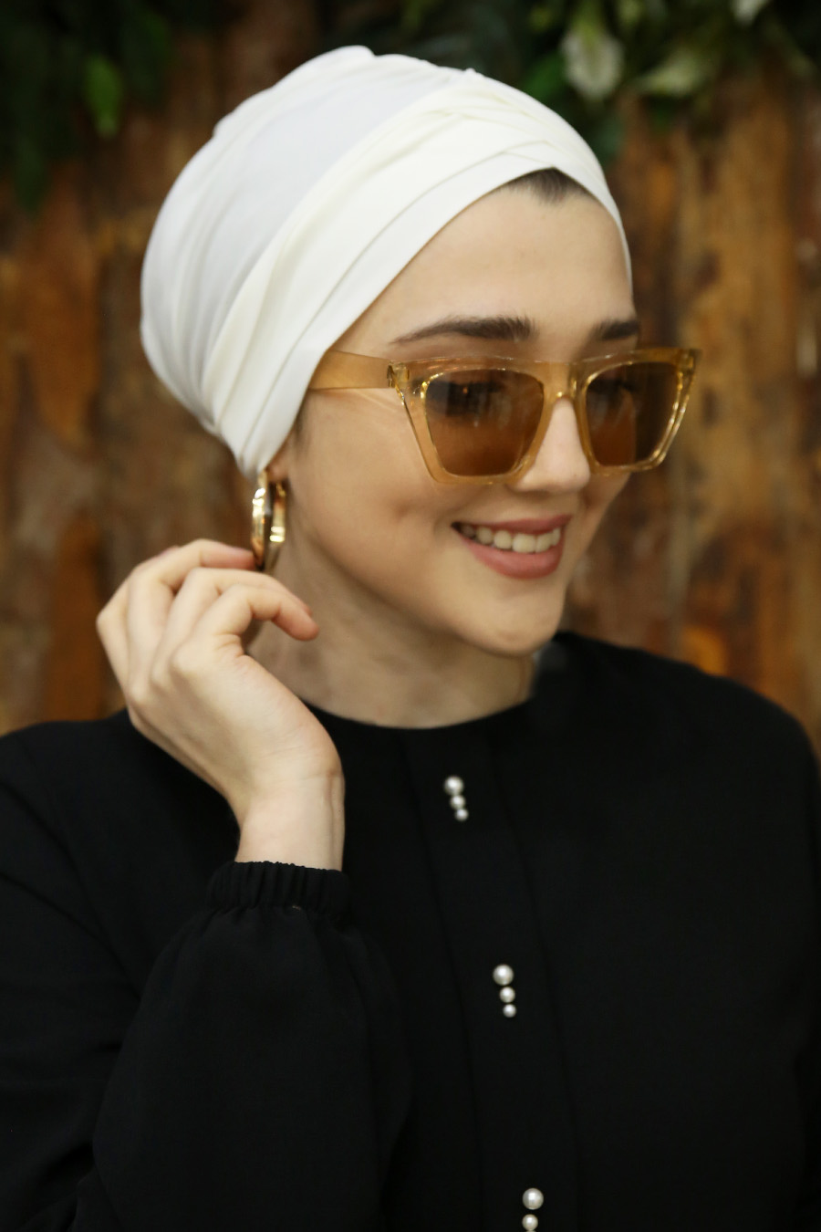 ECRU COLOR TURBAN HIJAB