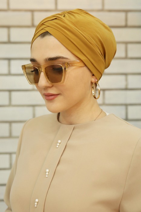 MUSTARD TURBAN HIJAB