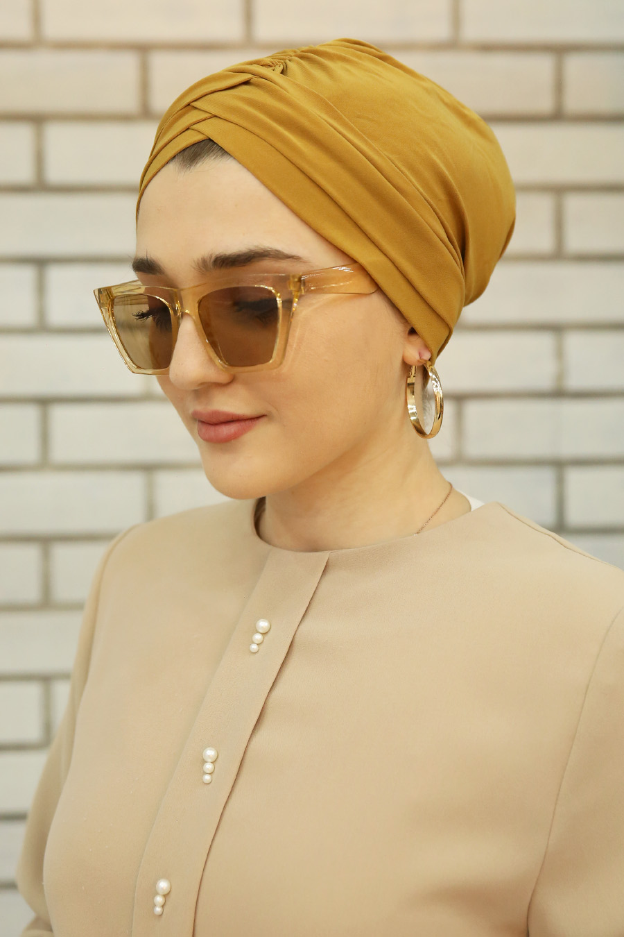 MUSTARD TURBAN HIJAB