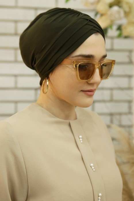 KHAKI TURBAN HIJAB