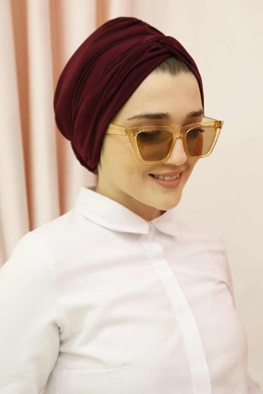 ROSE DETAILED INSTANT CLARET RED SCARF