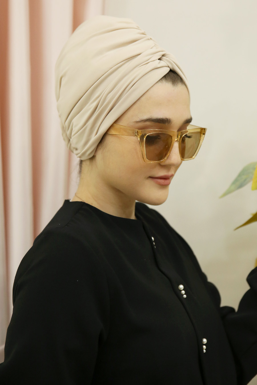 ROSE DETAILED INSTANT BEIGE SCARF ROSE DETAILED INSTANT BEIGE SCARF