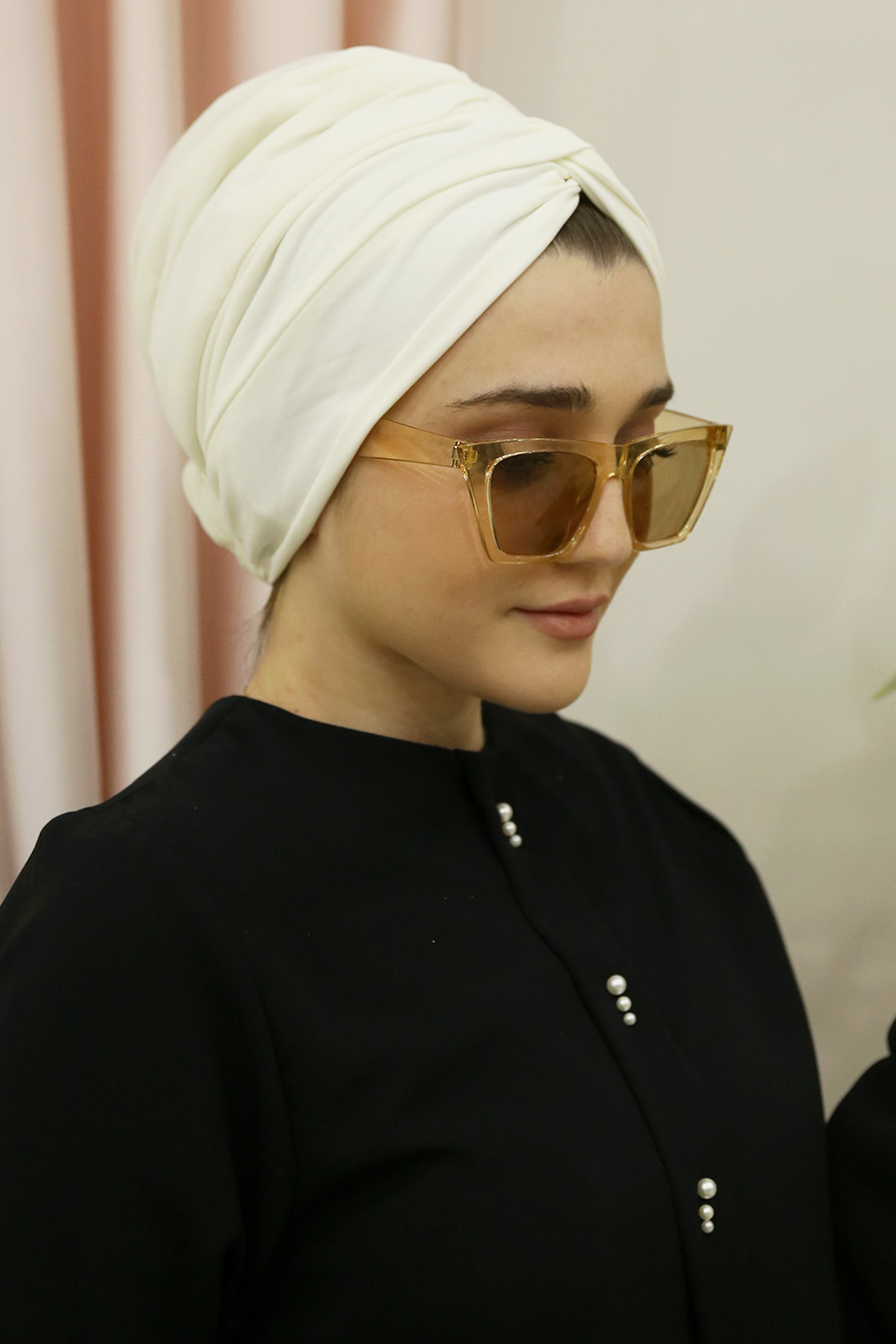 ROSE DETAILED INSTANT ECRU SCARF