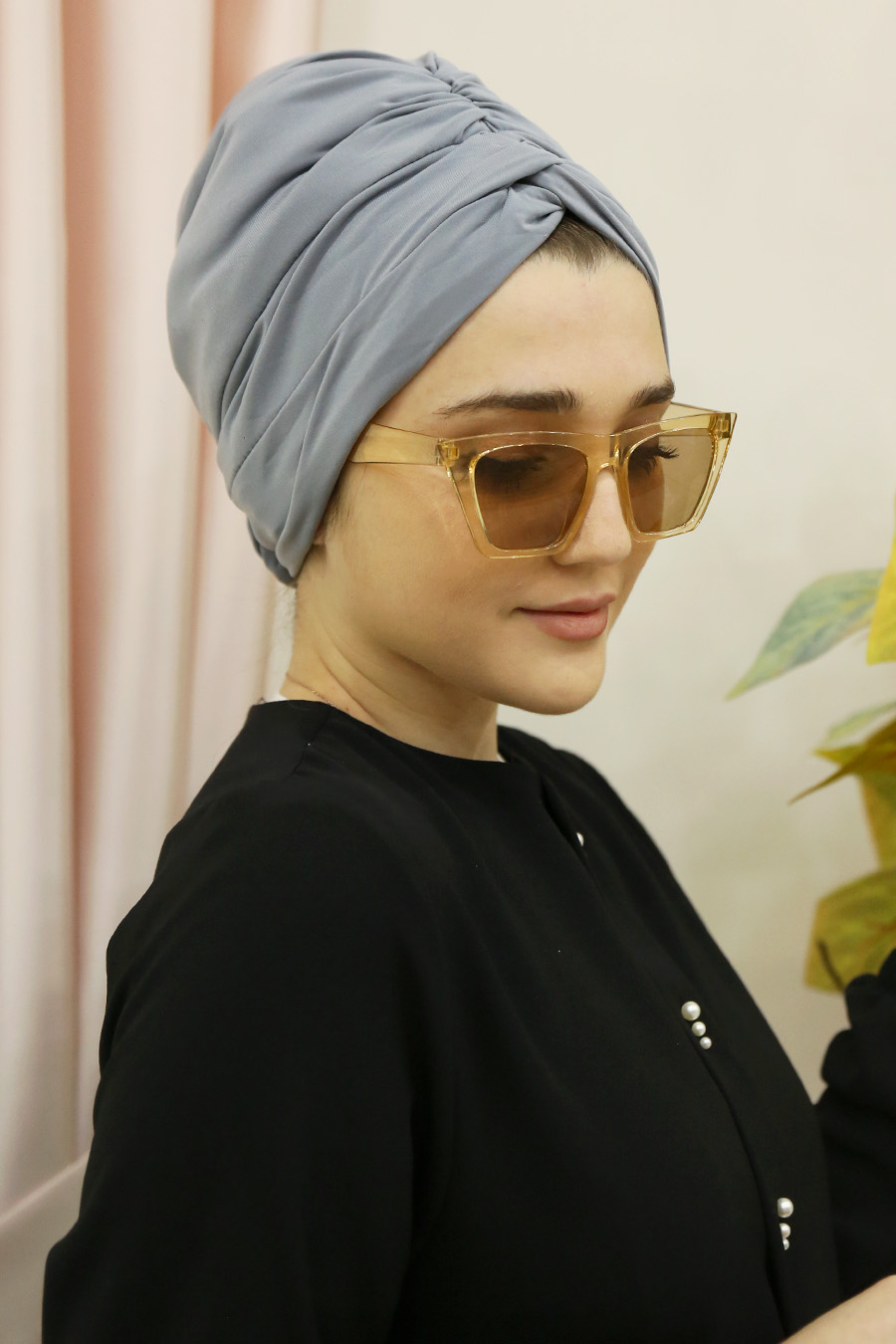 ROSE DETAILED INSTANT GREY SCARF ROSE DETAILED INSTANT GREY SCARF