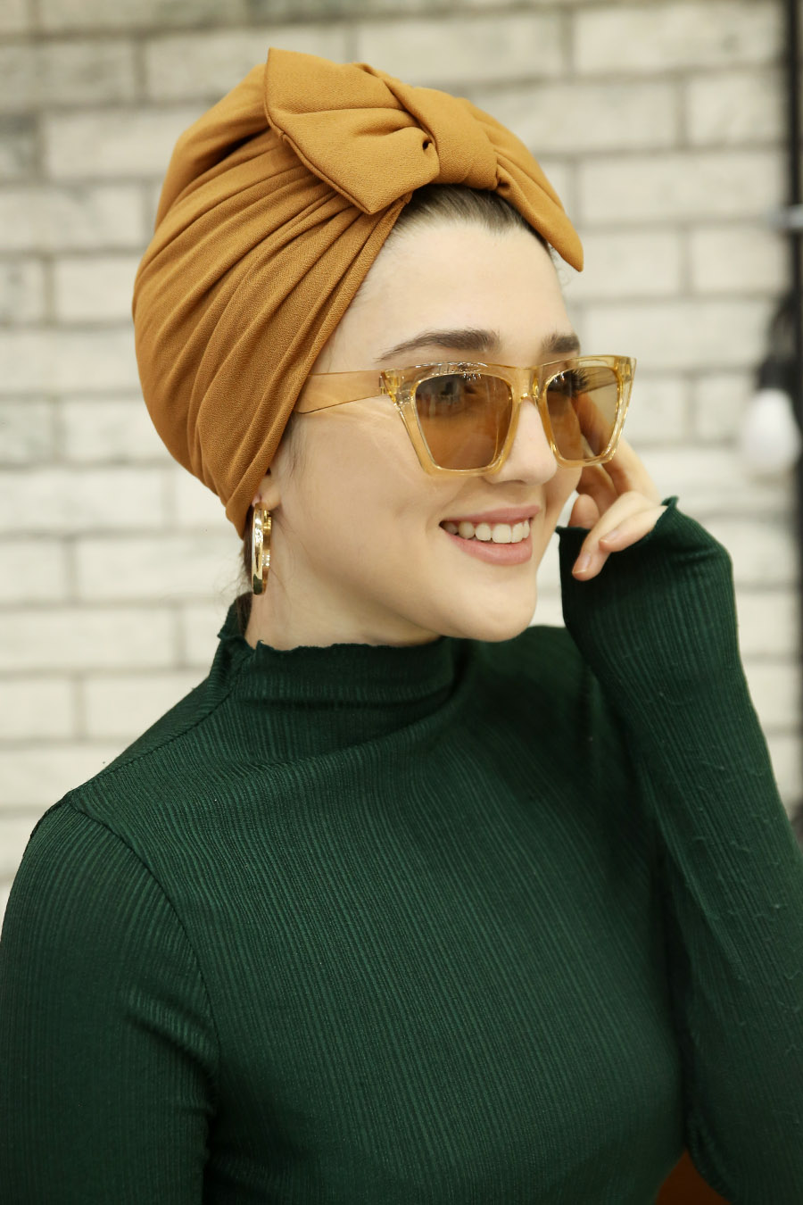 MUSTARD BOW INSTANT HIJAB MUSTARD BOW INSTANT HIJAB