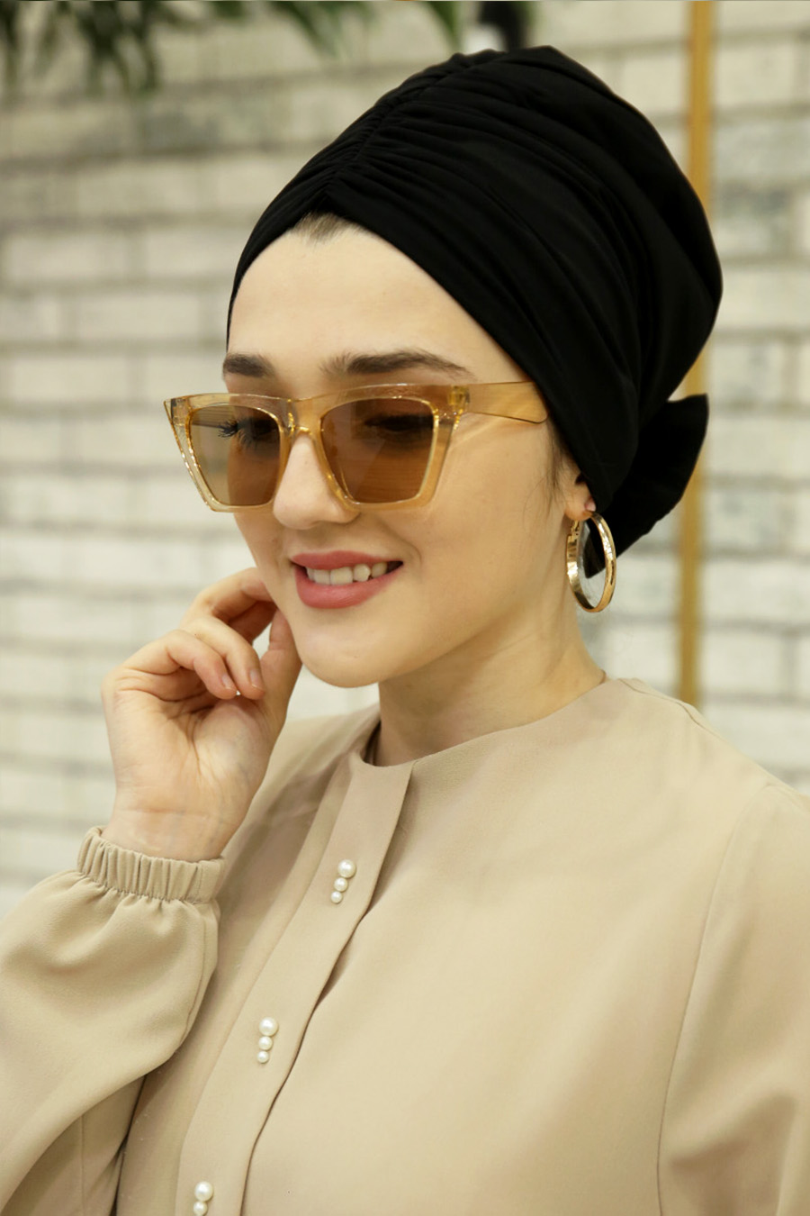 BLACK BOW INSTANT HIJAB