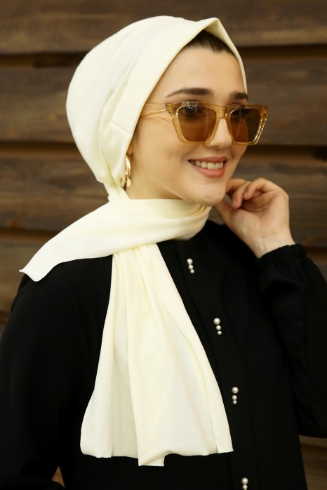 ECRU TURBAN HIJAB 