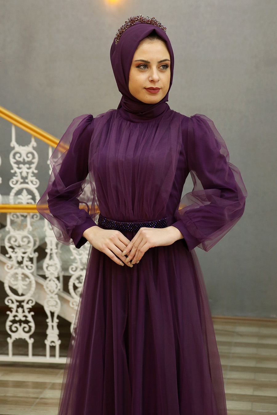 PLUM EVENING DRESS 