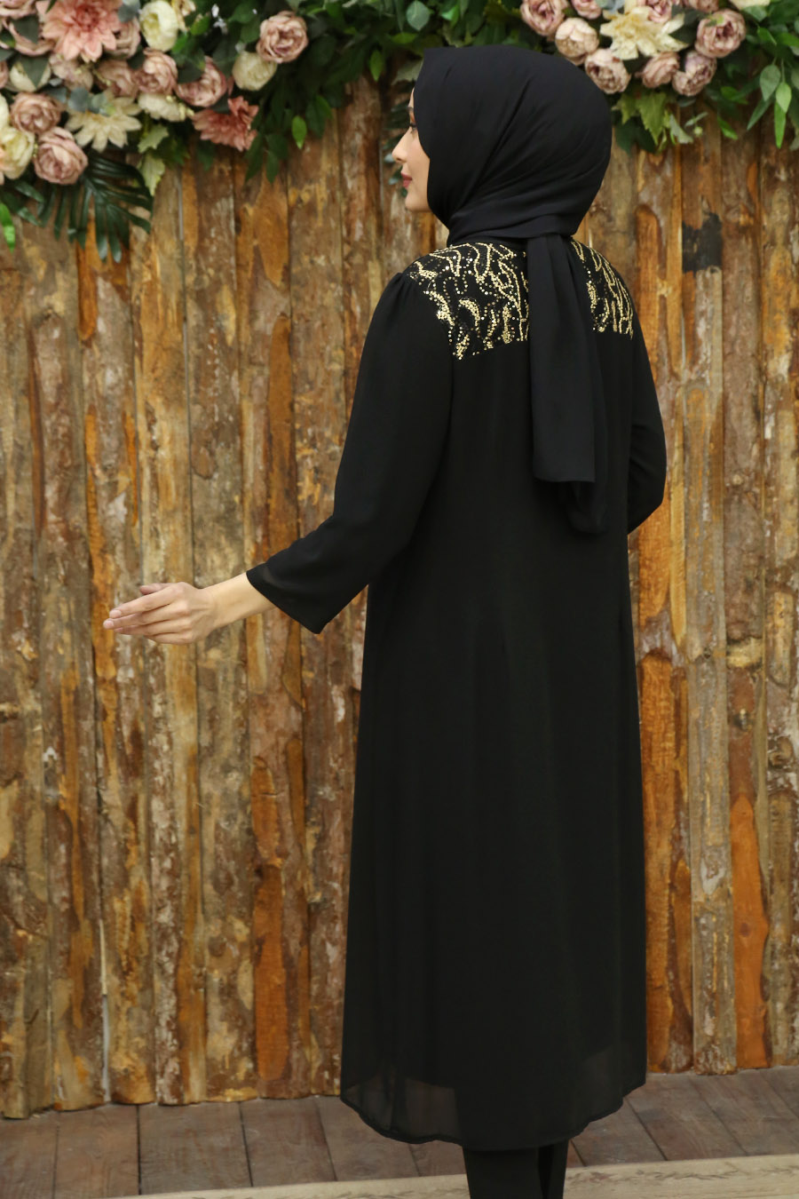 PEARL DETAILD BLACK TUNIC PEARL DETAILD BLACK TUNIC
