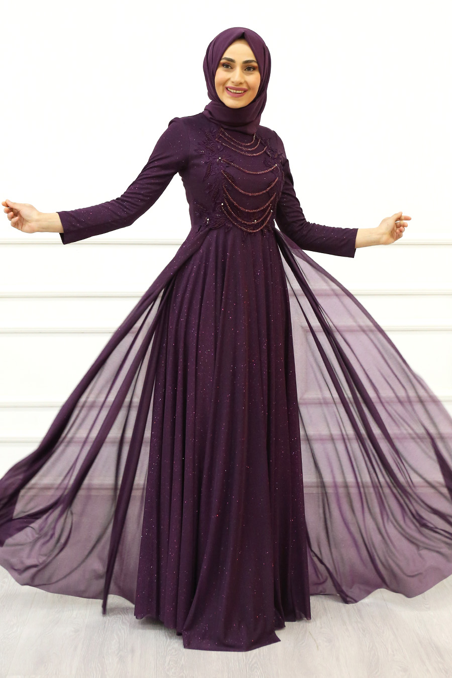 PURPLE EVENING DRESS 