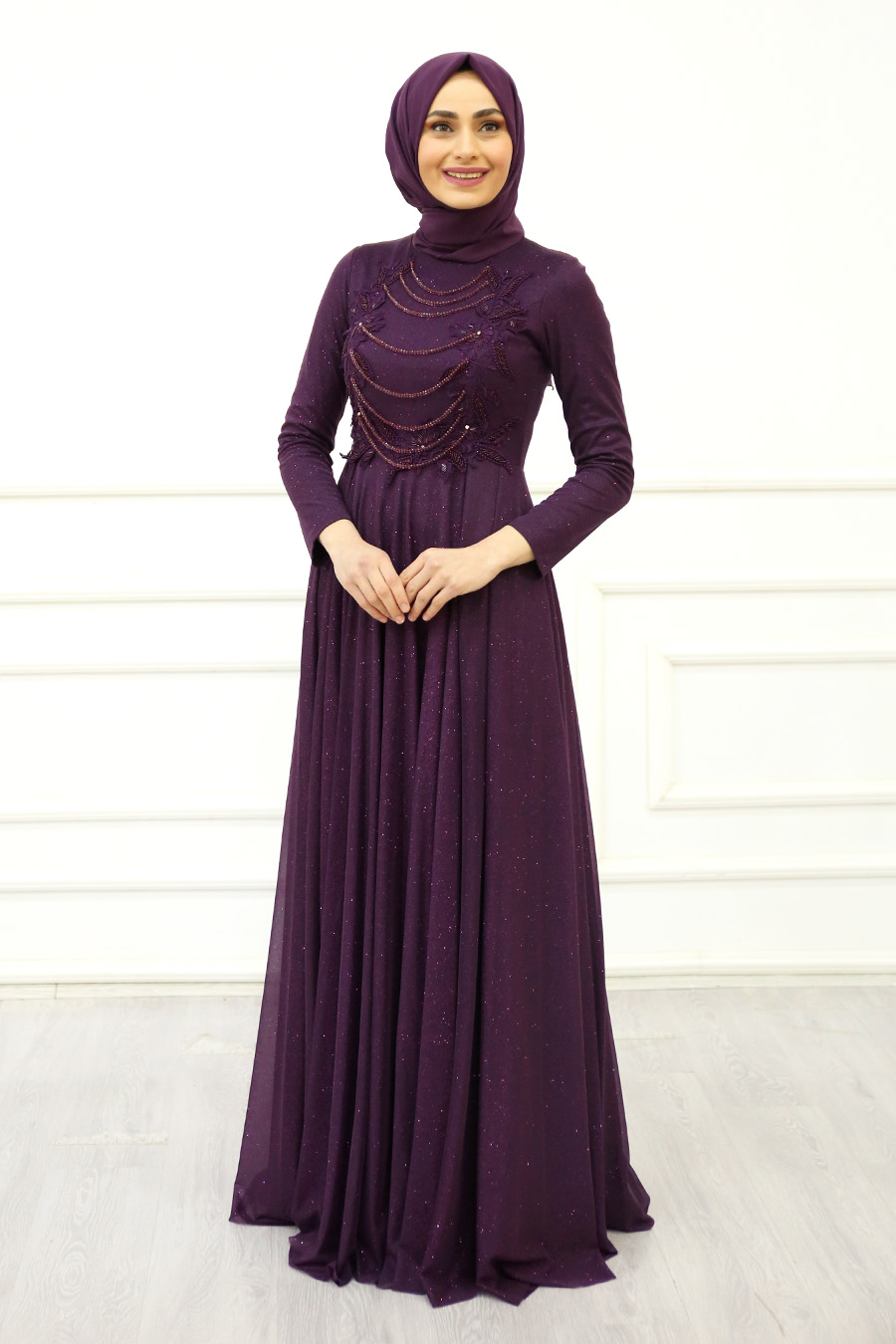 PURPLE EVENING DRESS 