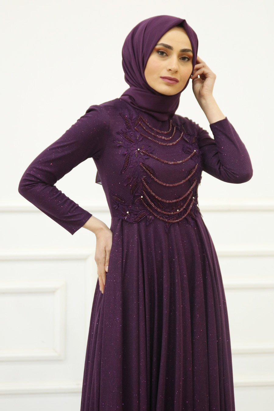 PURPLE EVENING DRESS 