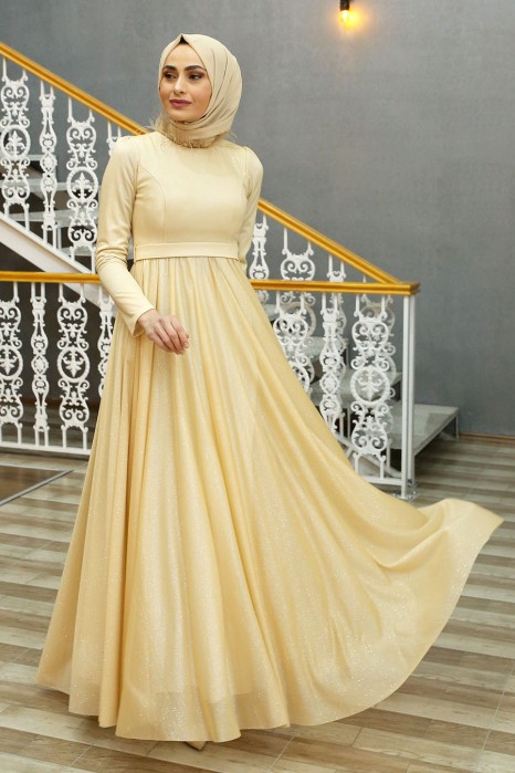 GOLD EVENING DRESS 