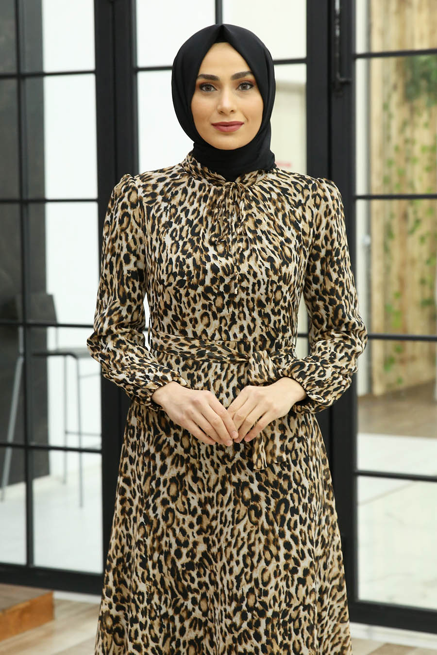 LEOPARD PATTERNED DRESS  LEOPARD PATTERNED DRESS