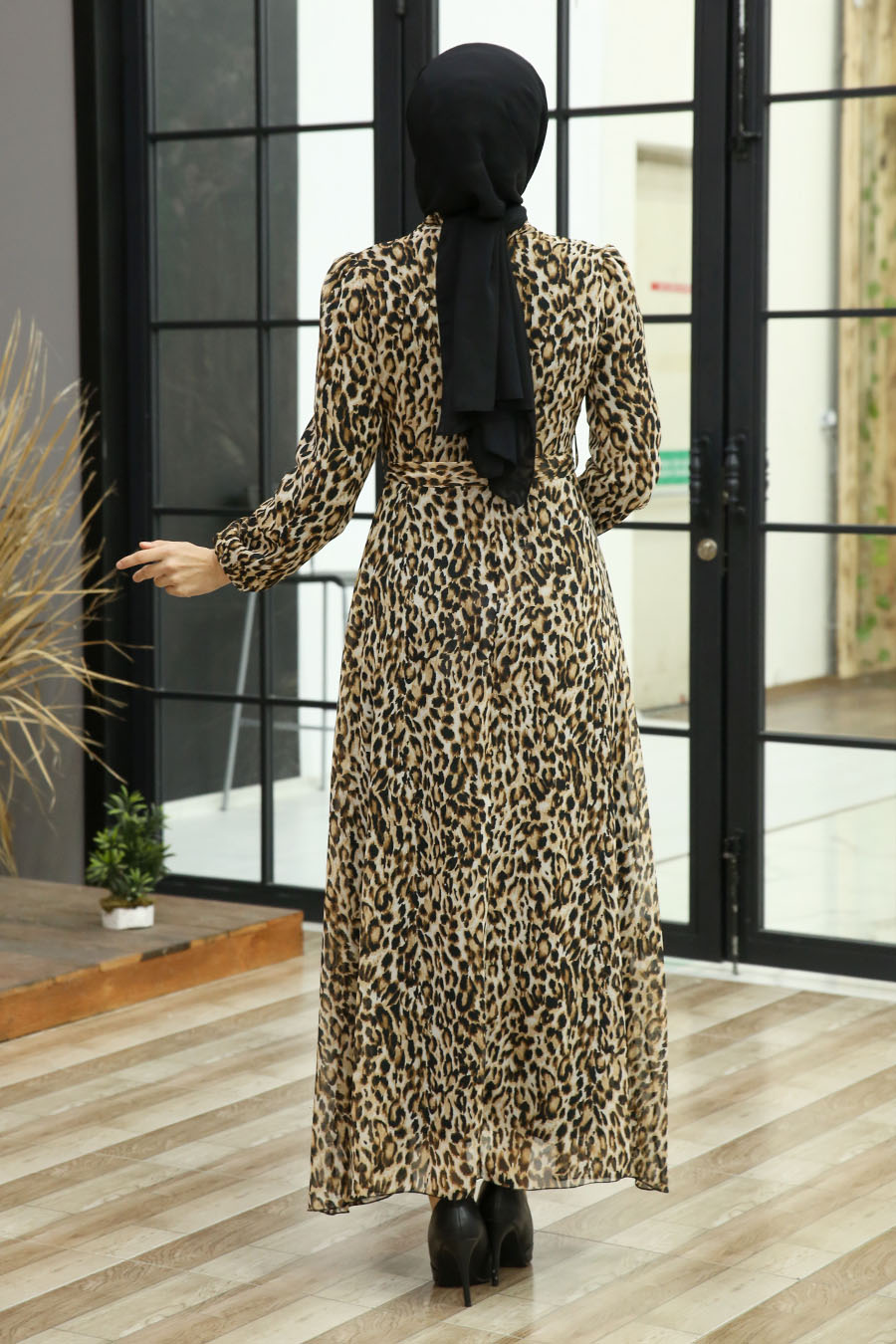 LEOPARD PATTERNED DRESS  LEOPARD PATTERNED DRESS