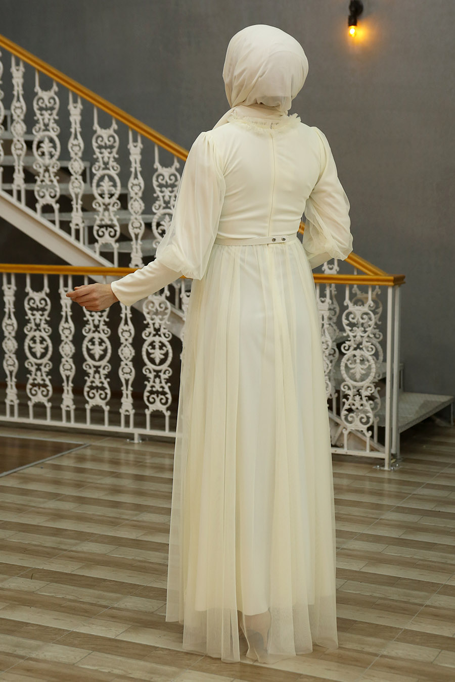 ECRU EVENING DRESS