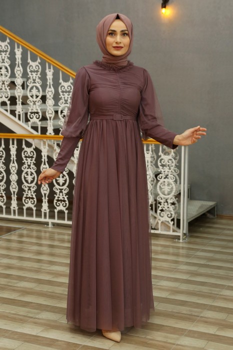 PURPLE EVENING DRESS