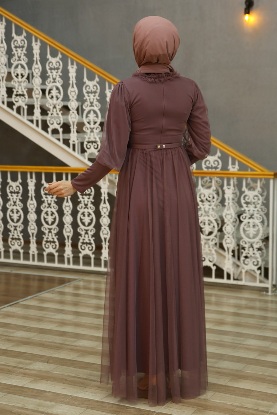 ROSE COLOR EVENING DRESS