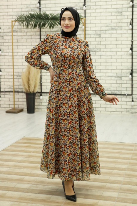 FLOWER PATTERNED DRESS 