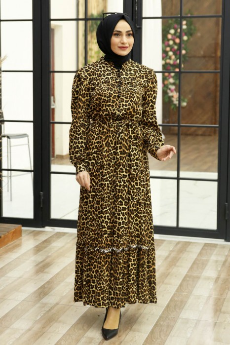 LEOPAR PATTERNED DRESS 