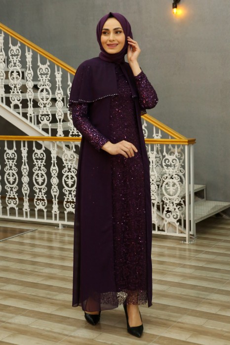 PURPLE EVENING DRESS 