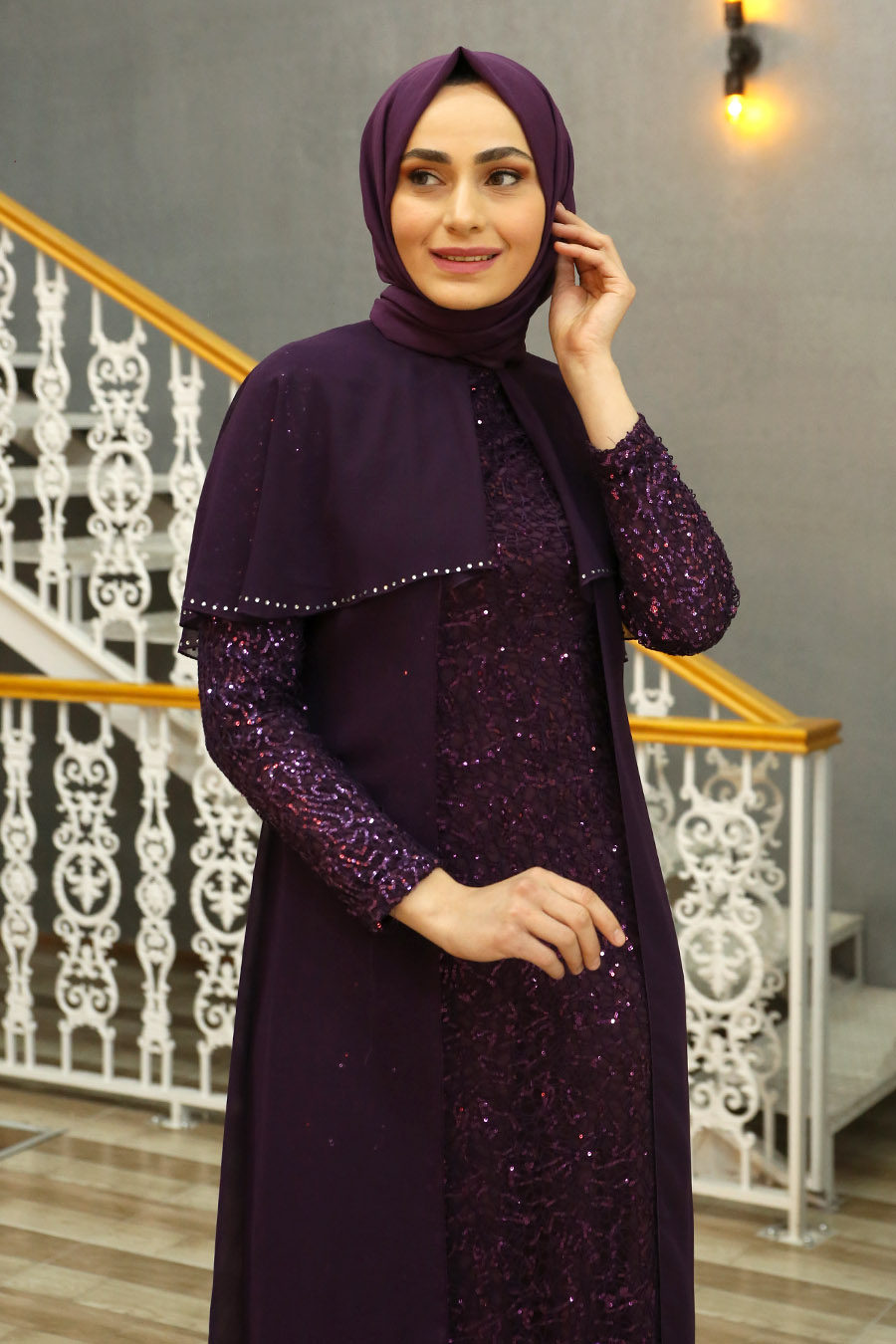 PURPLE EVENING DRESS 