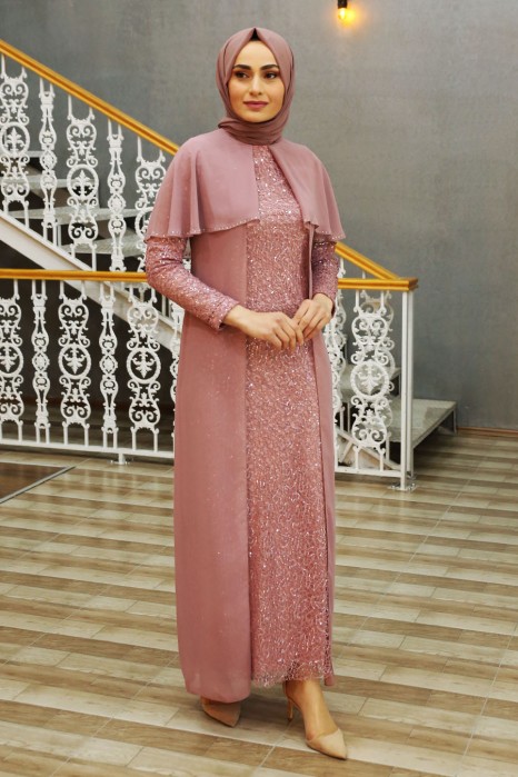 POWDER PINK EVENING DRESS 