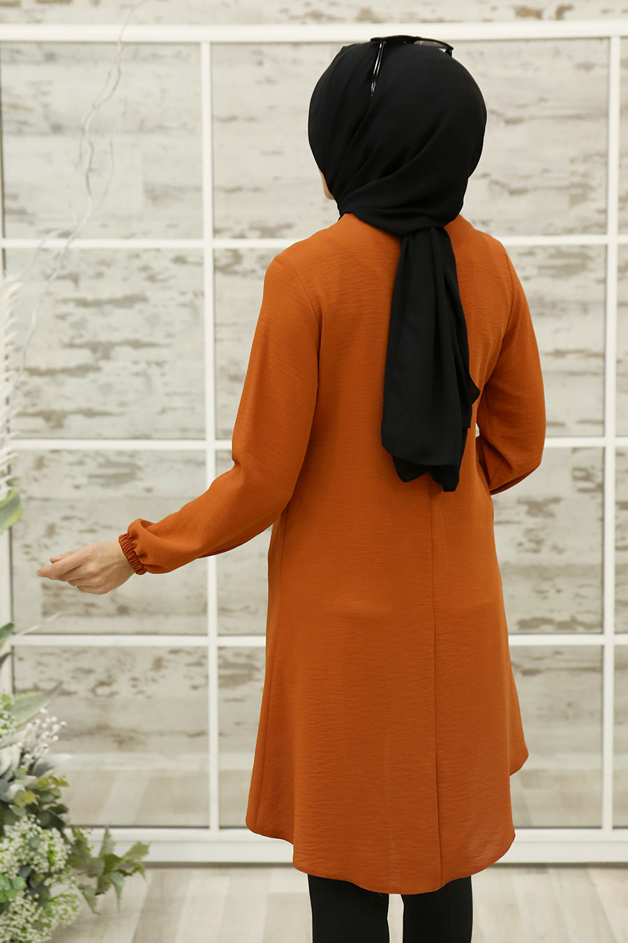 BRICK COLOR TUNIC 