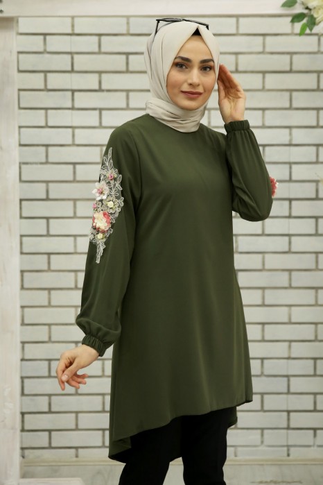 BLACK TUNICKHAKI TUNIC 