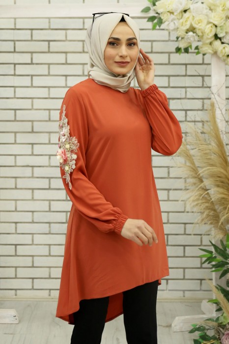 CORAL COLOR TUNIC 