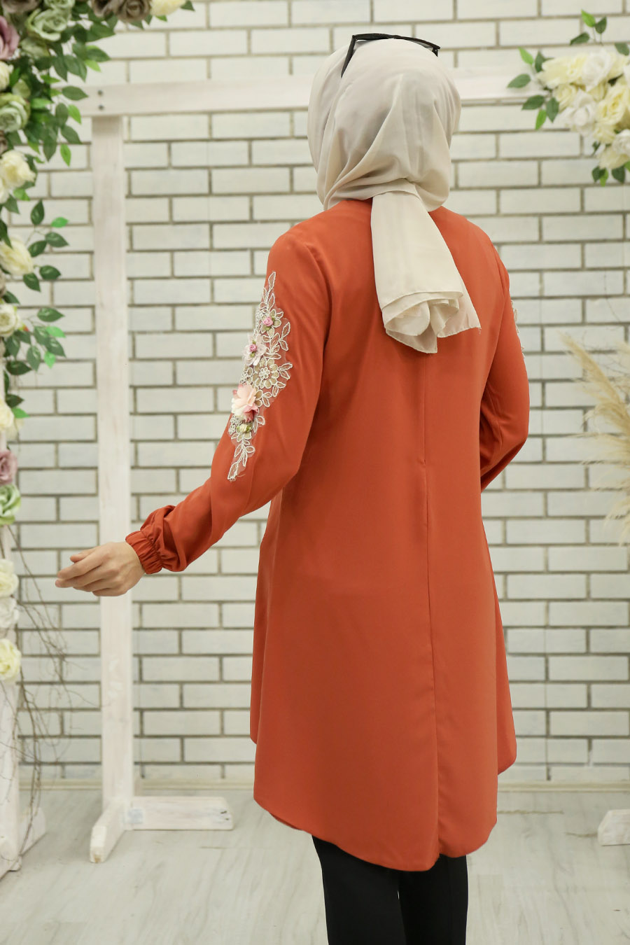 CORAL COLOR TUNIC  CORAL COLOR TUNIC