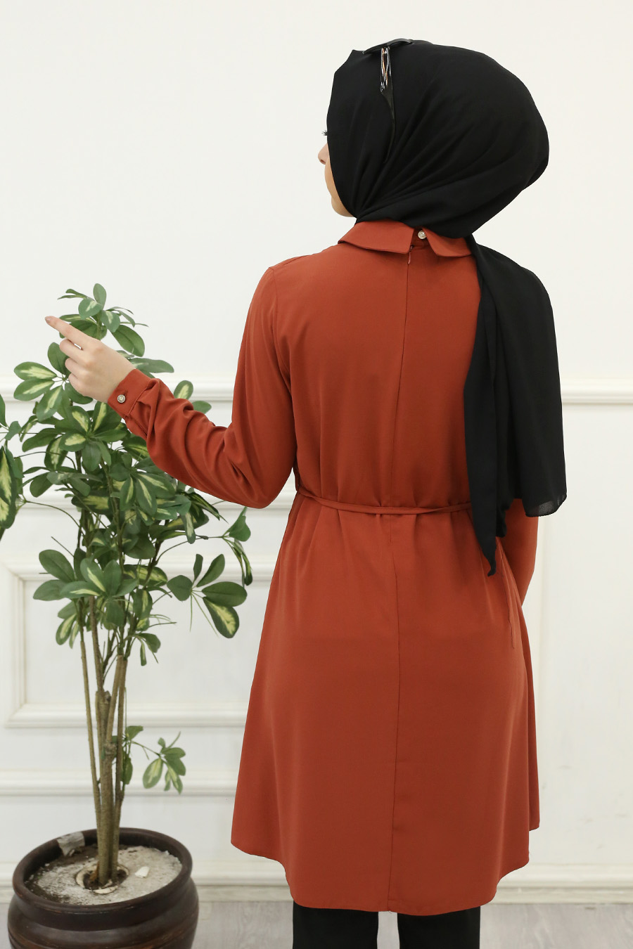 BRICK COLOR TUNIC  BRICK COLOR TUNIC