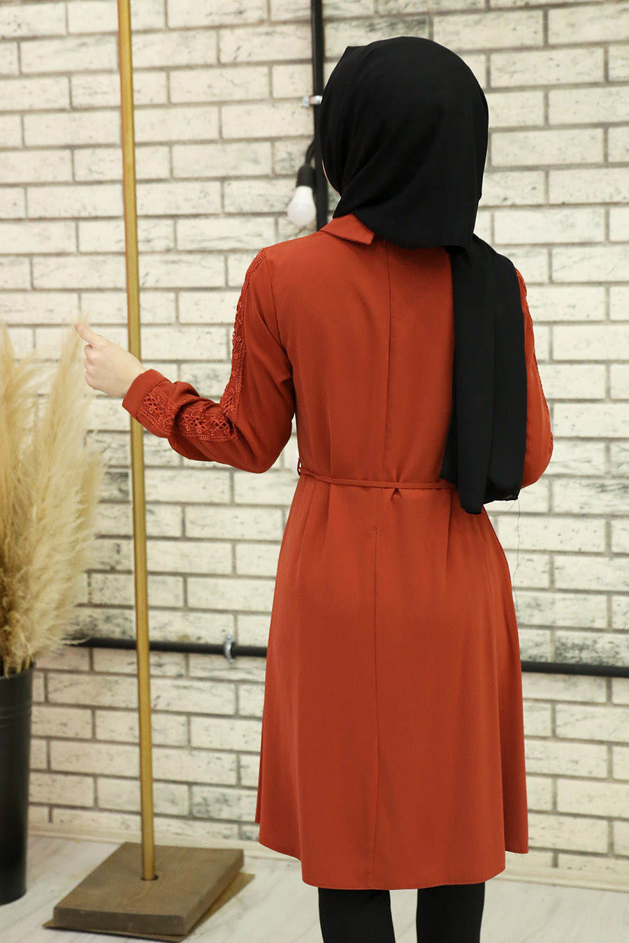 BRICK COLOR TUNIC  BRICK COLOR TUNIC