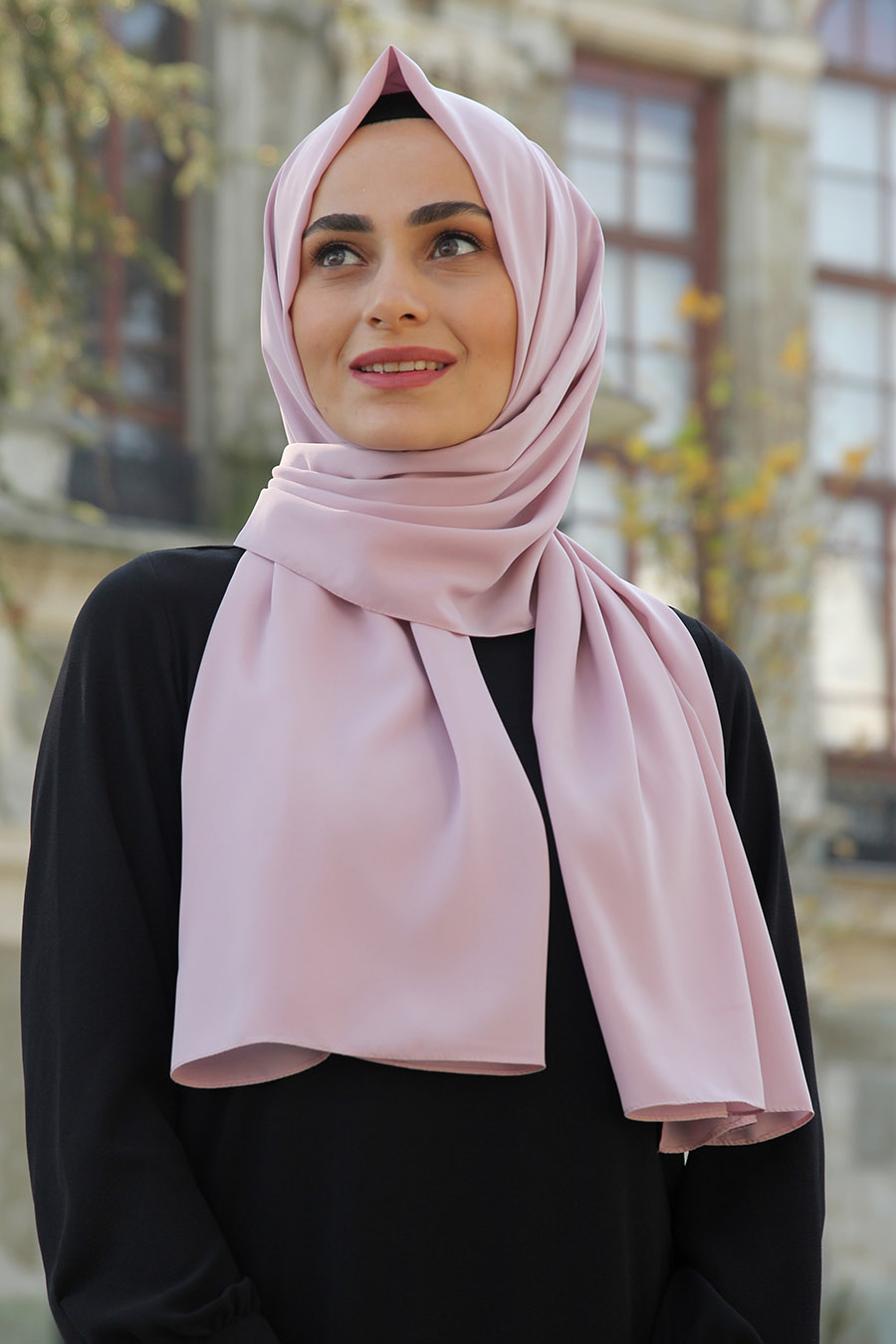 POWDER PINK MADINA SILK SHAWL