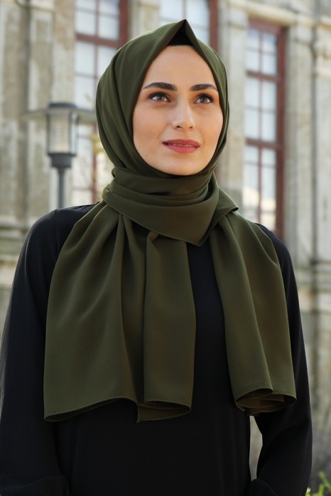 KHAKI MADINA SILK SHAWL