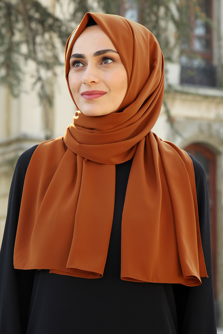 TAN COLOR MADINA SILK SHAWL
