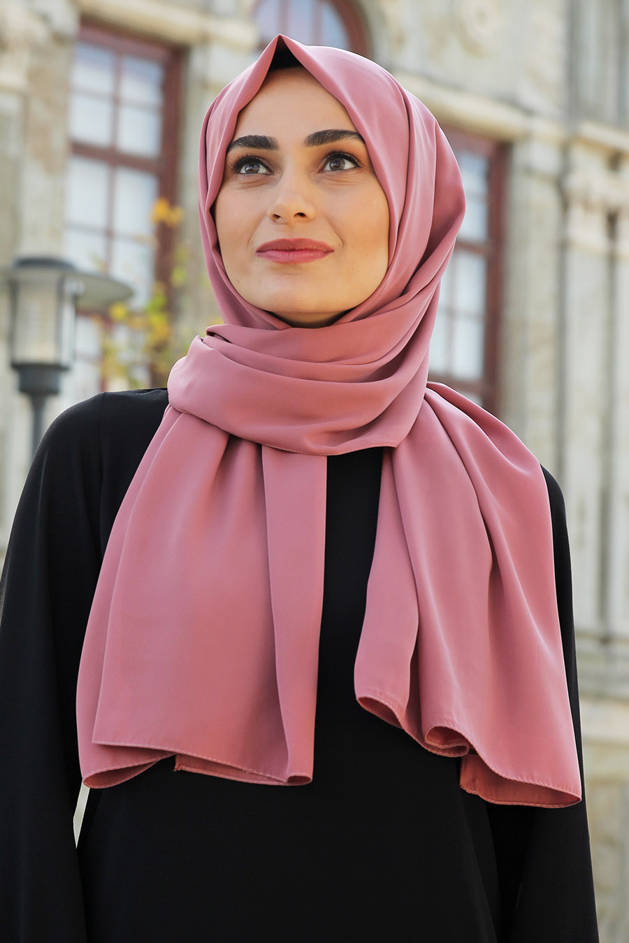 ROSE COLOR MADINA SILK SHAWL