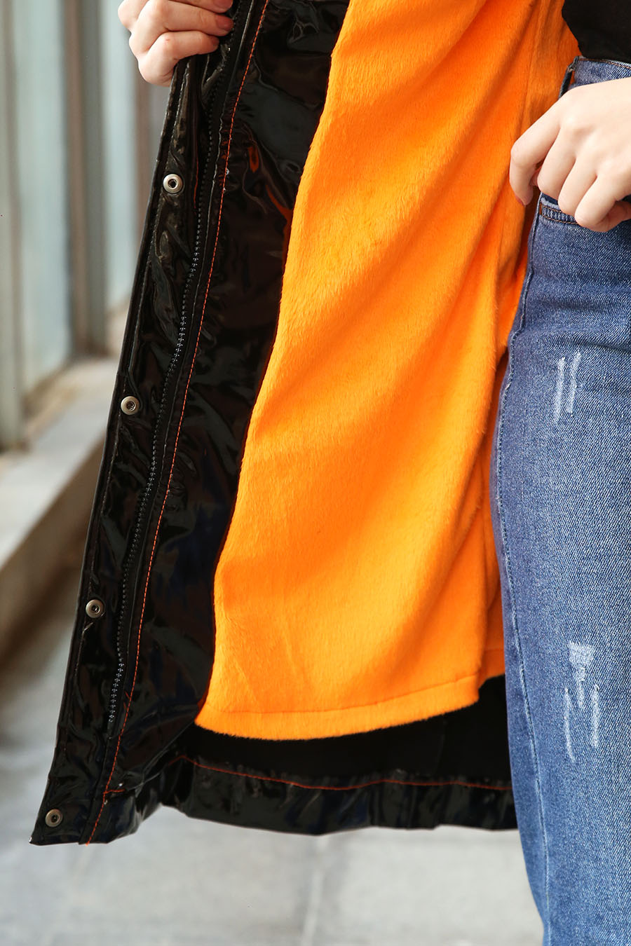 ORANGE DETAILED COAT ORANGE DETAILED COAT