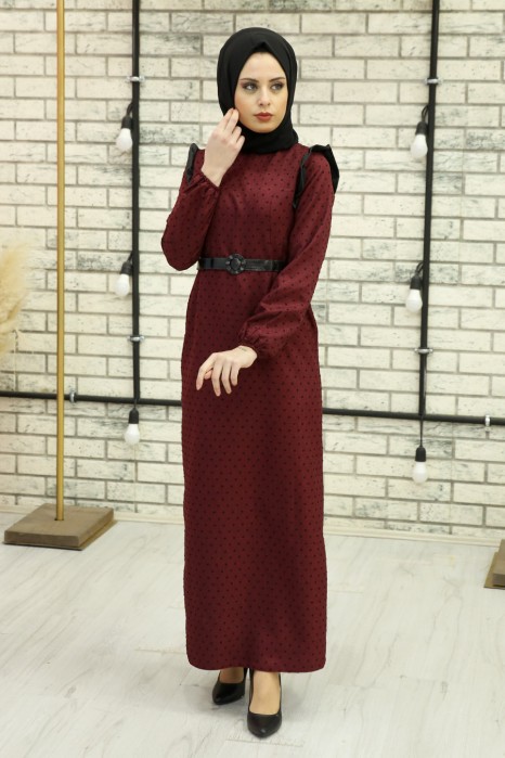 CLARET RED DRESS