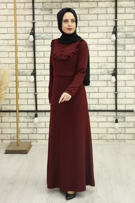 CLARET RED DRESS