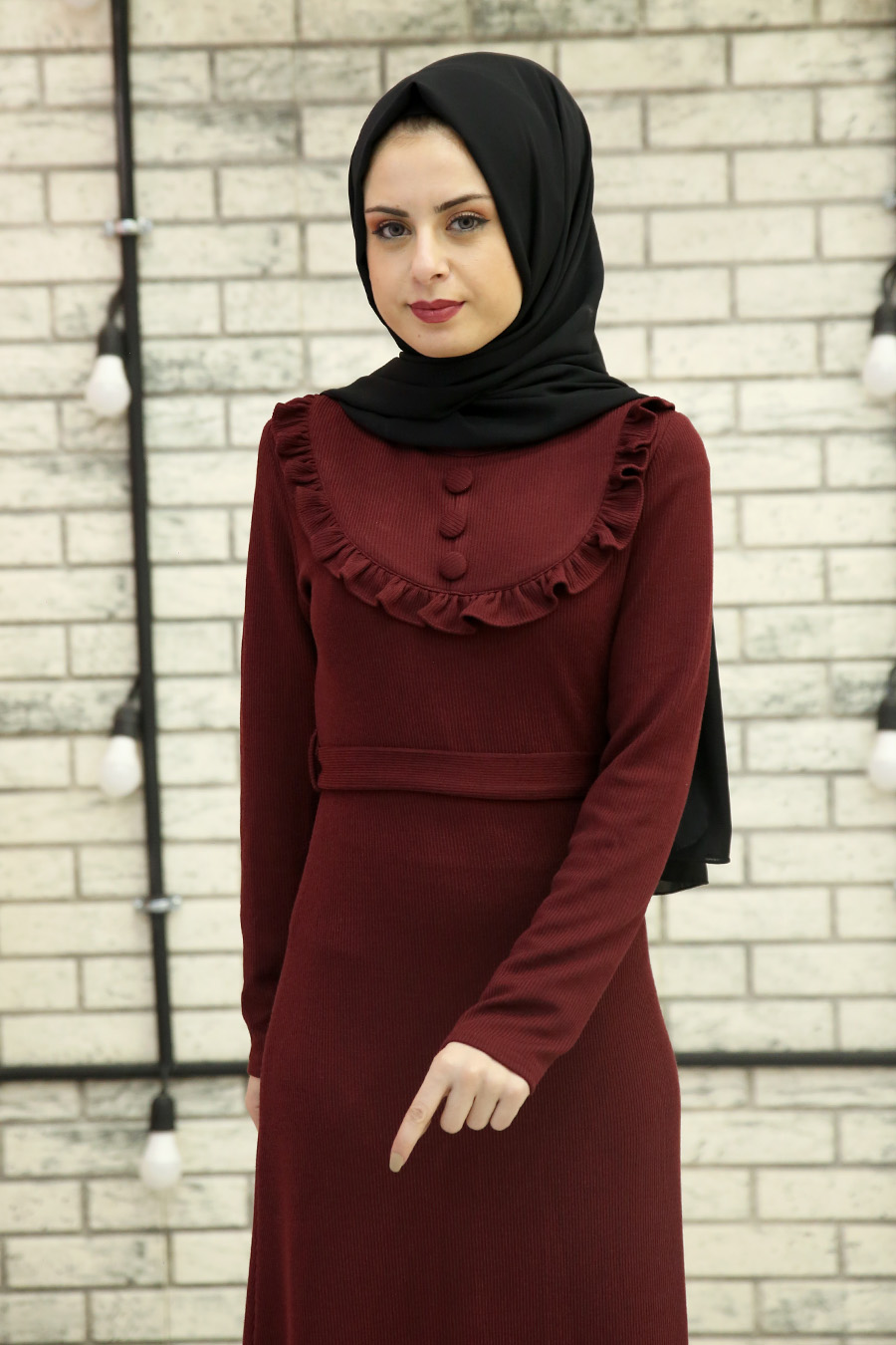 CLARET RED DRESS