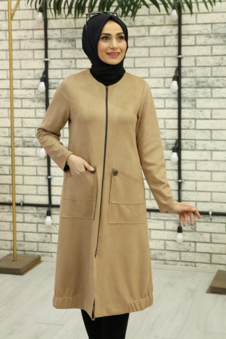 VISON COLOR SUEDE COAT 