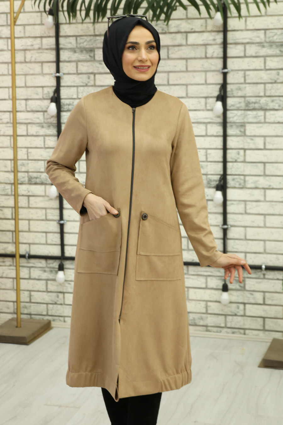 VISON COLOR SUEDE COAT 