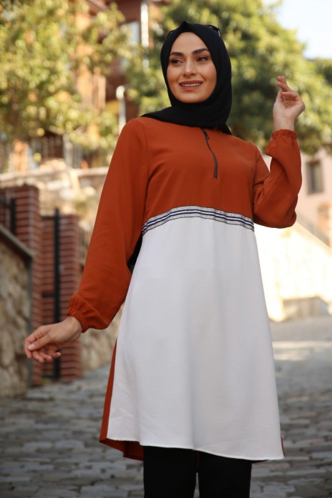 TUNIC - BRICK COLOR  