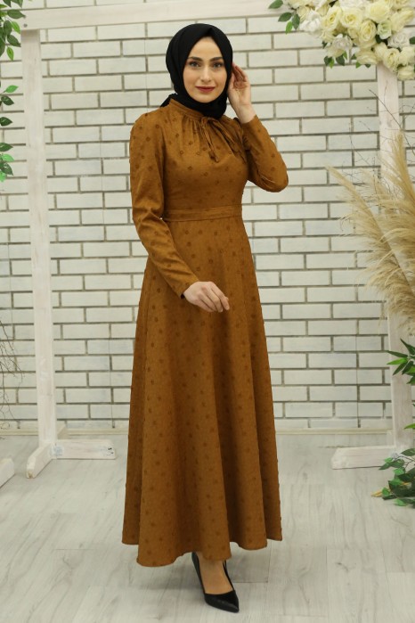 TAN COLOR DRESS 