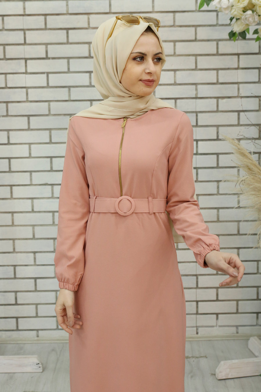 SALMON COLOR DRESS  SALMON COLOR DRESS