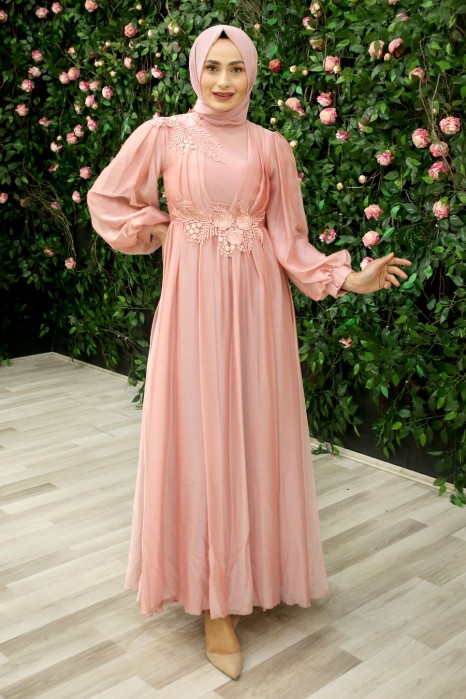 POWDER PINK EVENING DRESS 